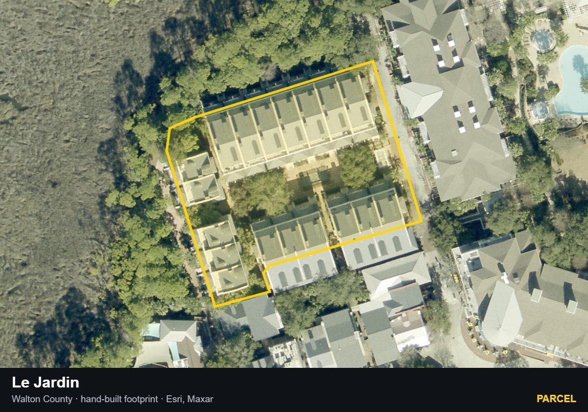 Le Jardin — Parcel parcel record