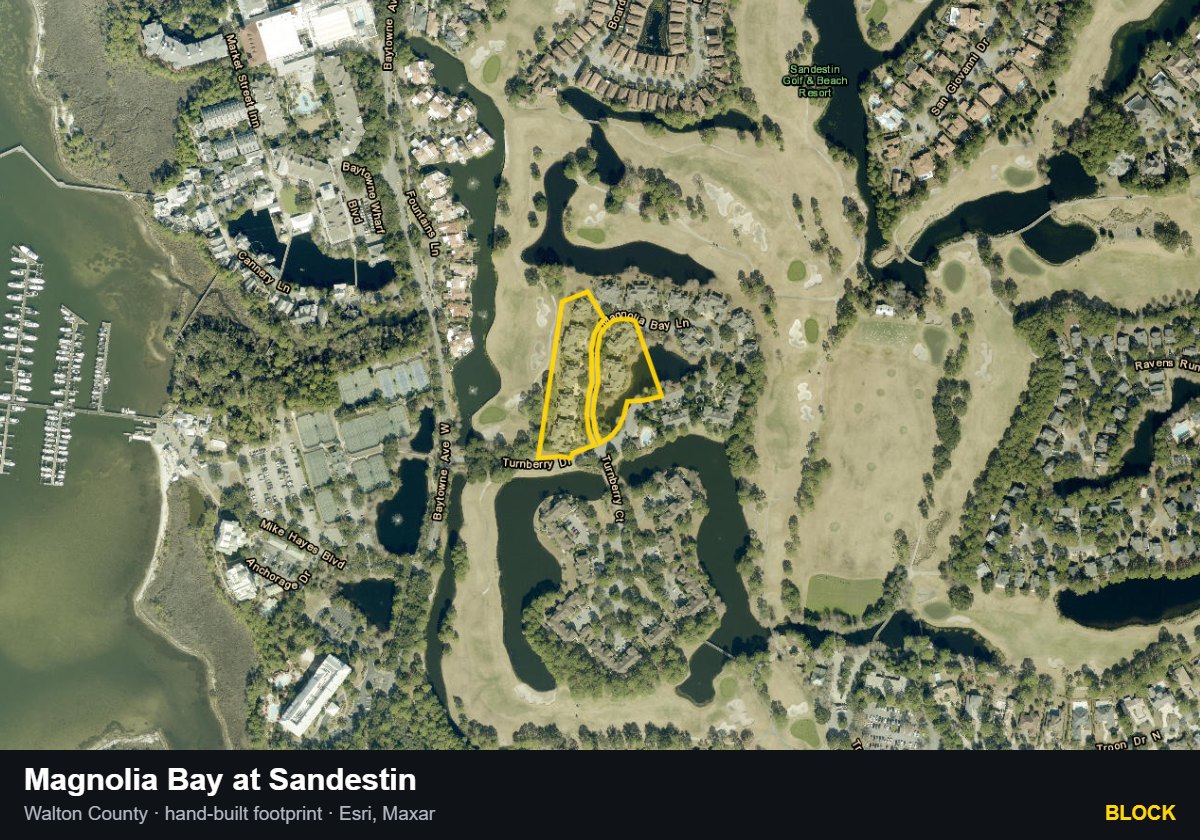 Magnolia Bay at Sandestin — Block parcel record