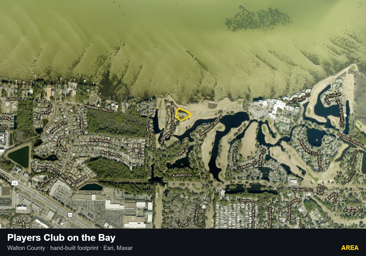 Players Club on the Bay — Area parcel record
