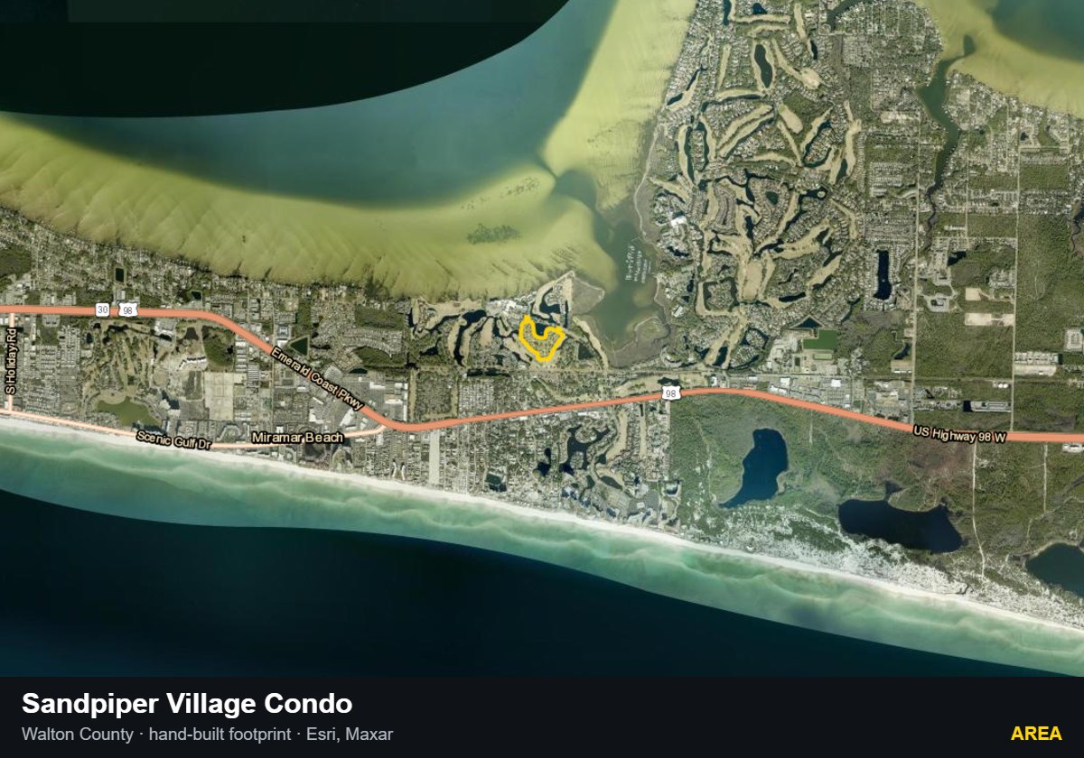 Sandpiper Village Condo — Area parcel record