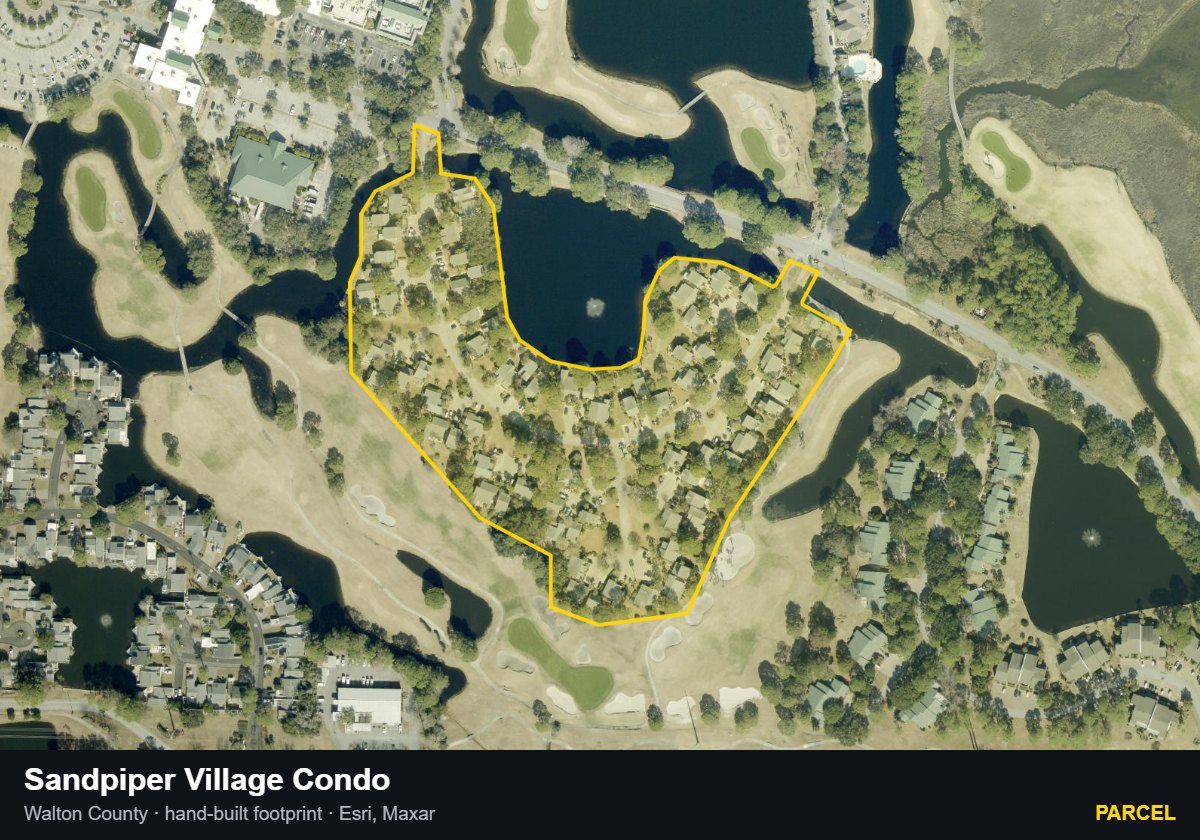Sandpiper Village Condo — Parcel parcel record