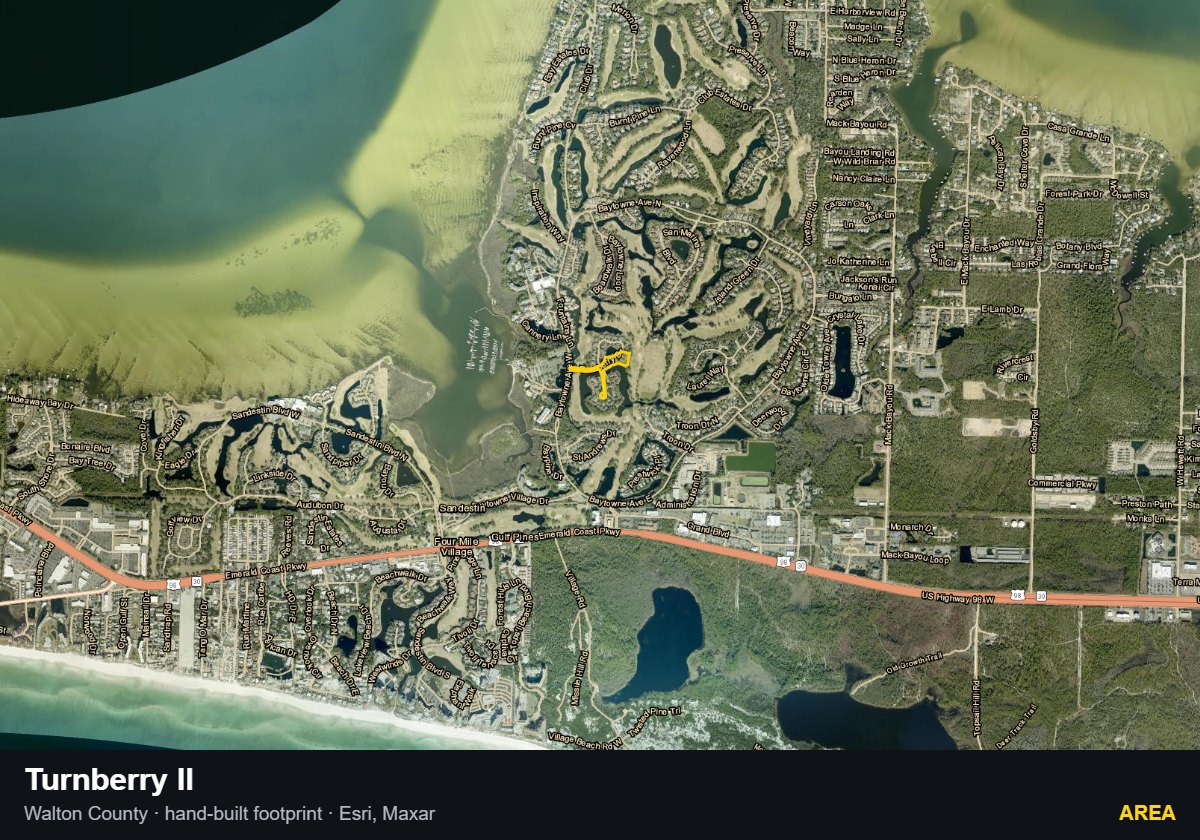 Turnberry II — Area parcel record