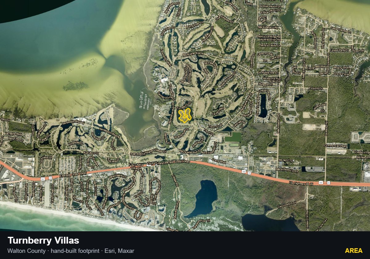 Turnberry Villas — Area parcel record