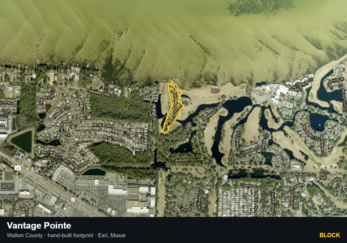 Vantage Pointe — Block parcel record