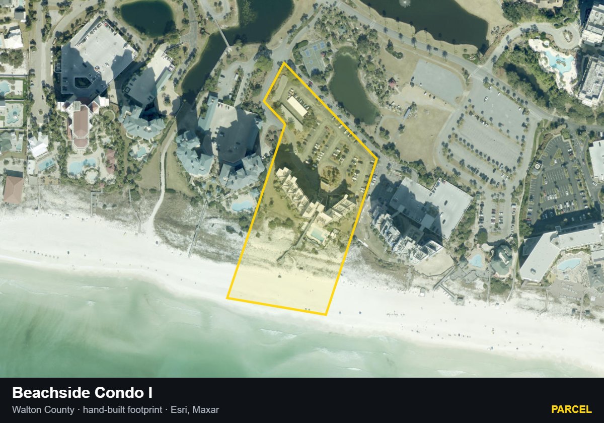 Beachside Condo I — Parcel parcel record