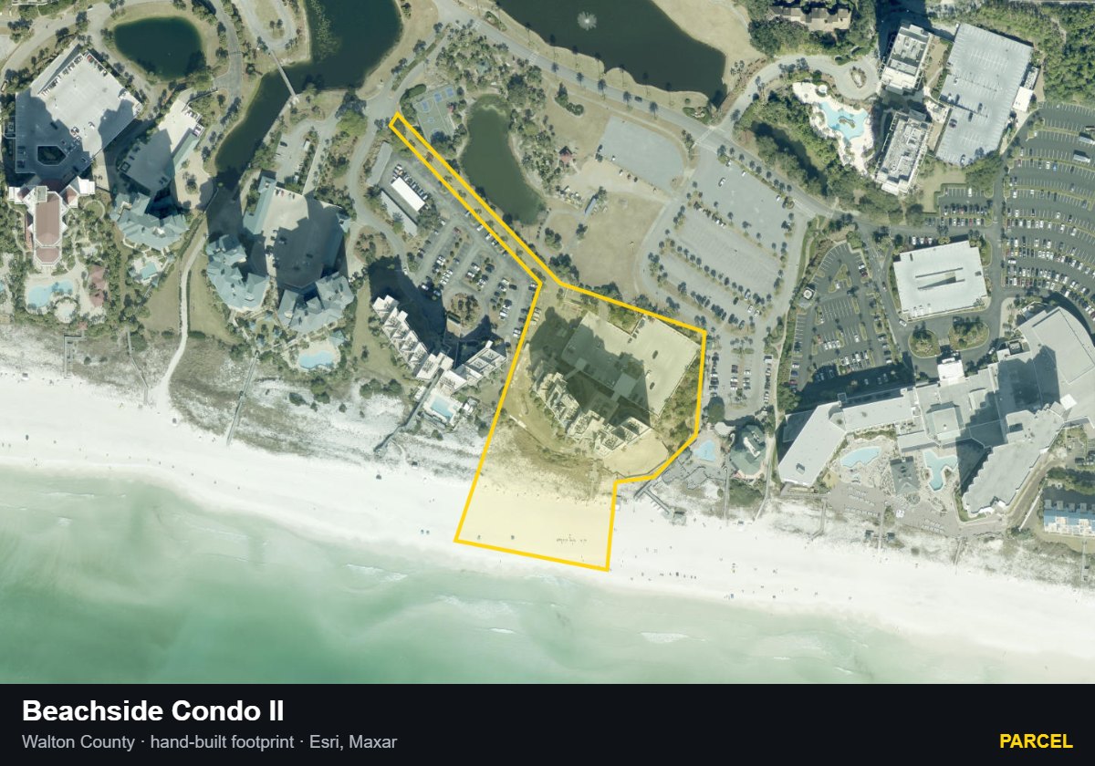 Beachside Condo II — Parcel parcel record
