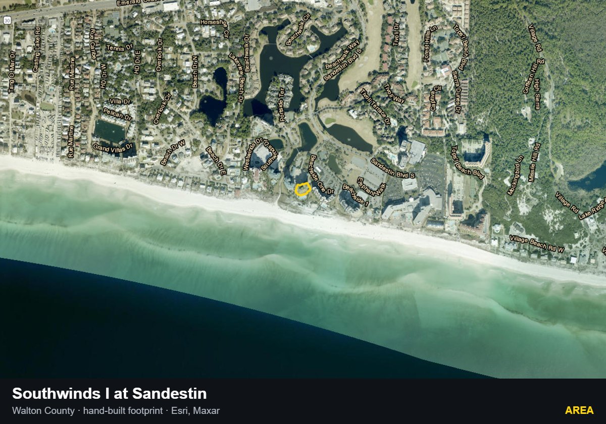 Southwinds I at Sandestin — Area parcel record