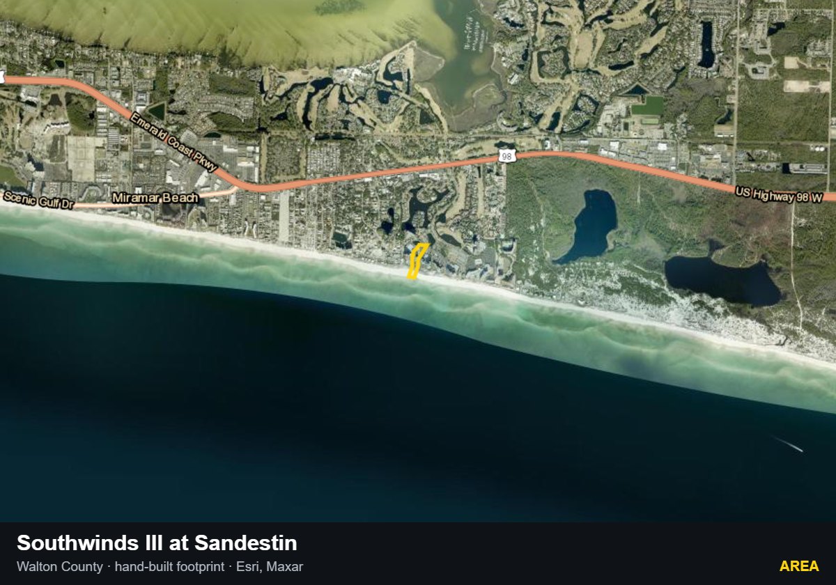 Southwinds III at Sandestin — Area parcel record