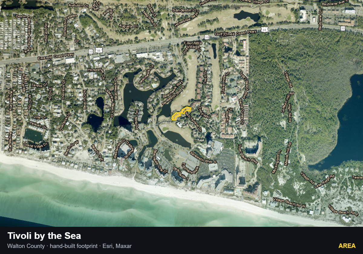 Tivoli by the Sea — Area parcel record