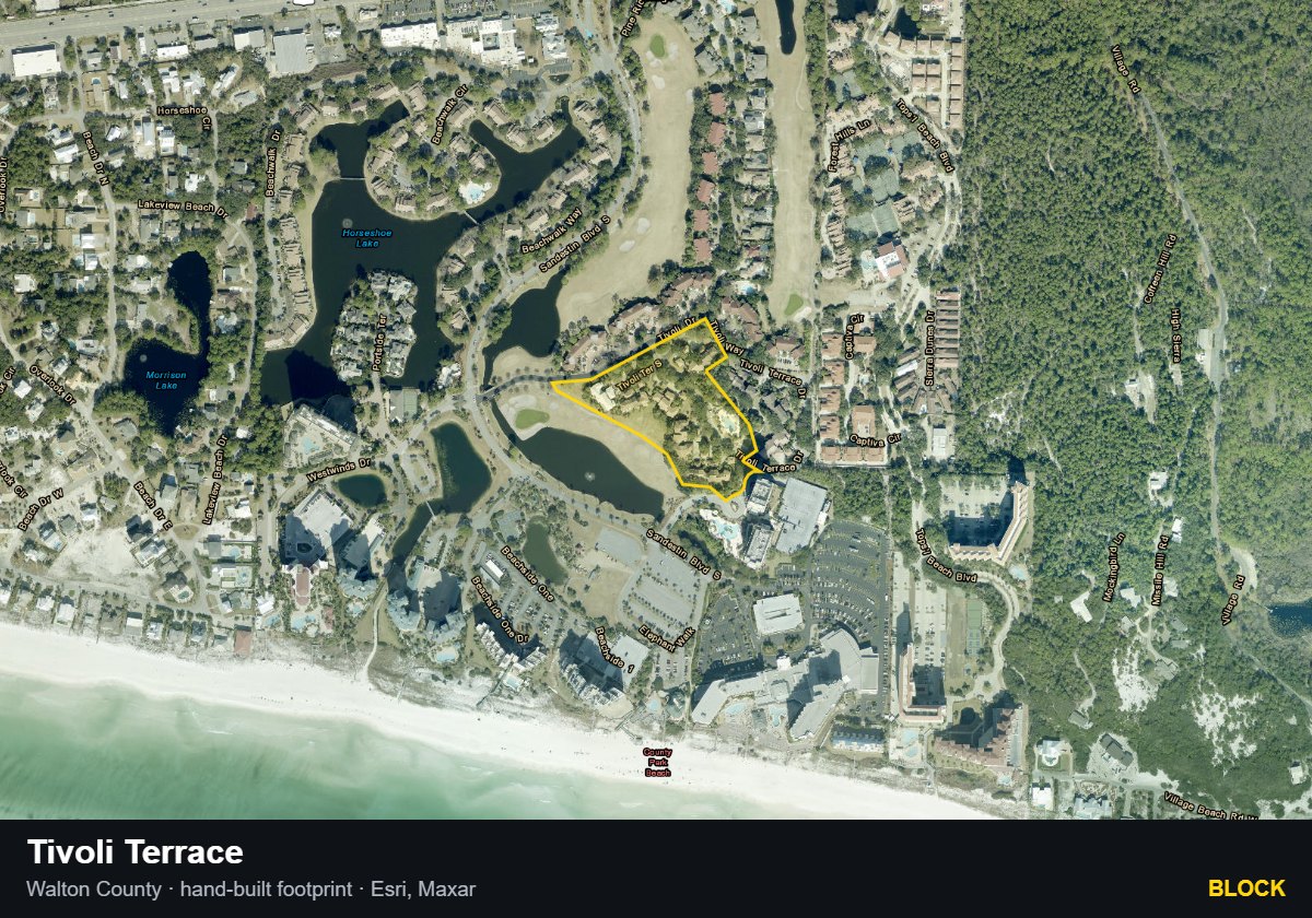 Tivoli Terrace — Block parcel record