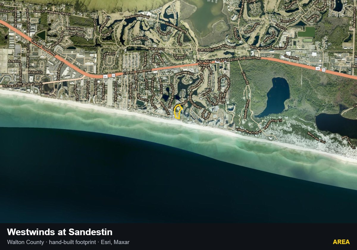 Westwinds at Sandestin — Area parcel record