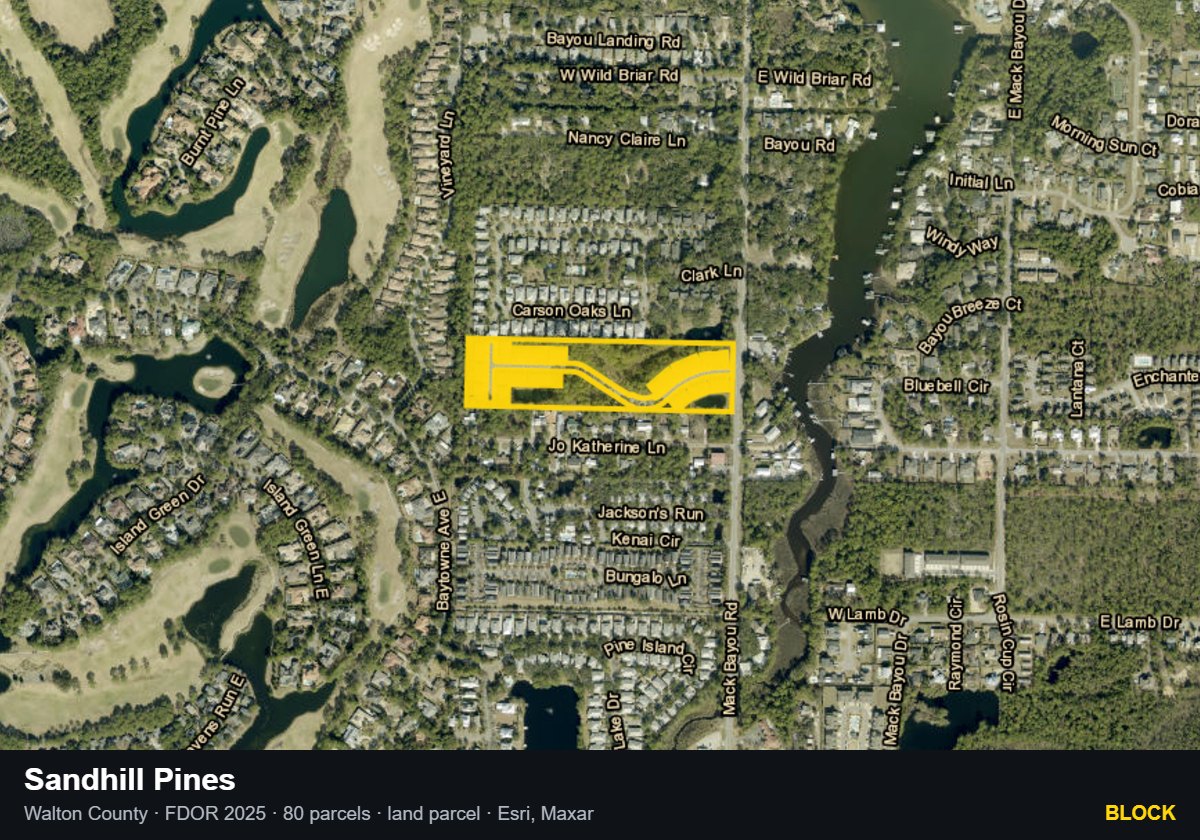 Sandhill Pines — Block parcel record