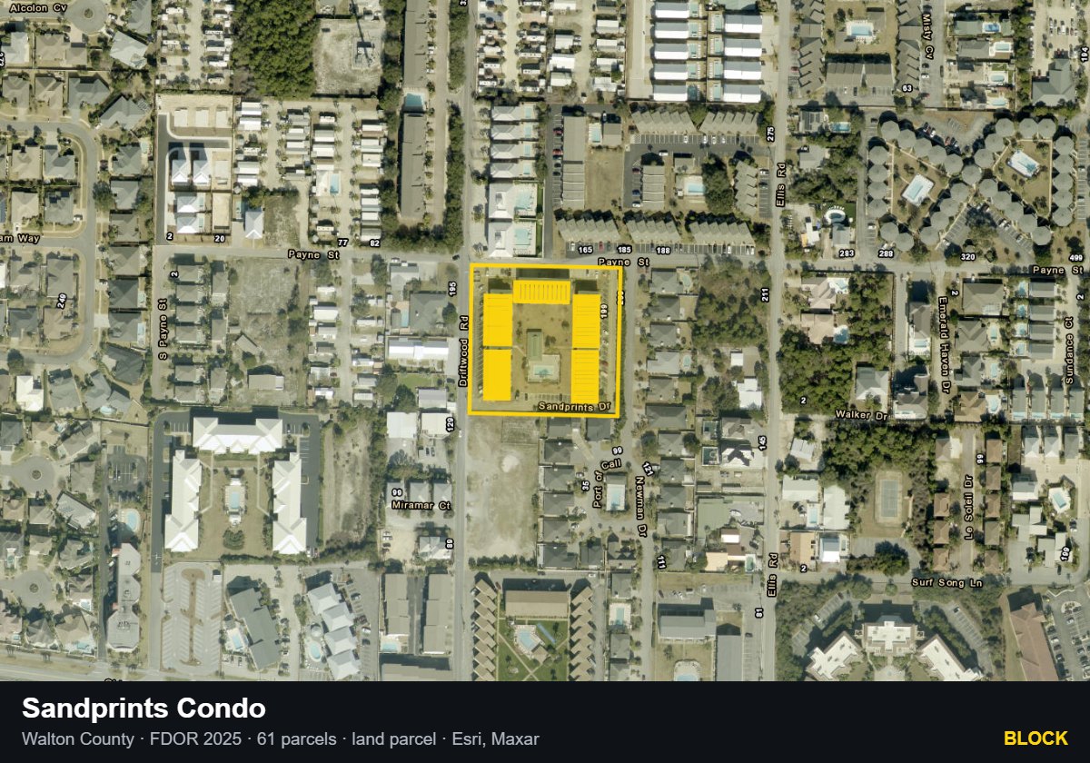 Sandprints Condo — Block parcel record