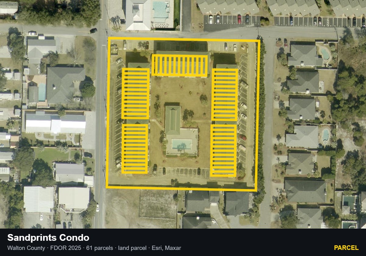 Sandprints Condo — Parcel parcel record