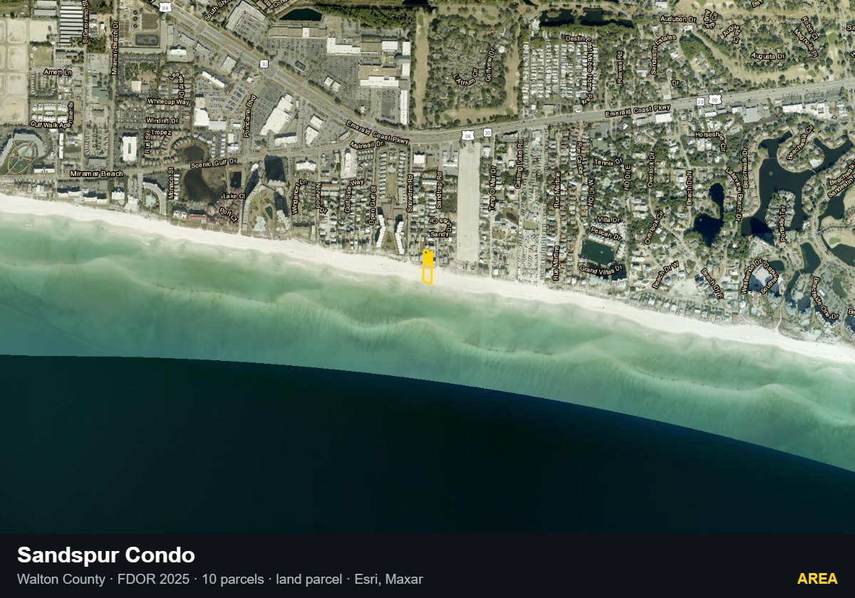 Sandspur Condo — Area parcel record