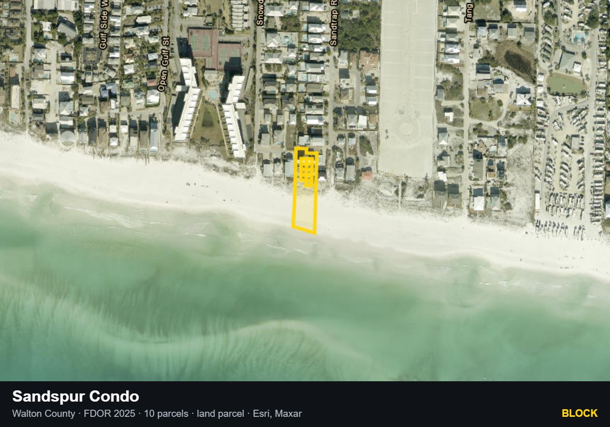 Sandspur Condo — Block parcel record