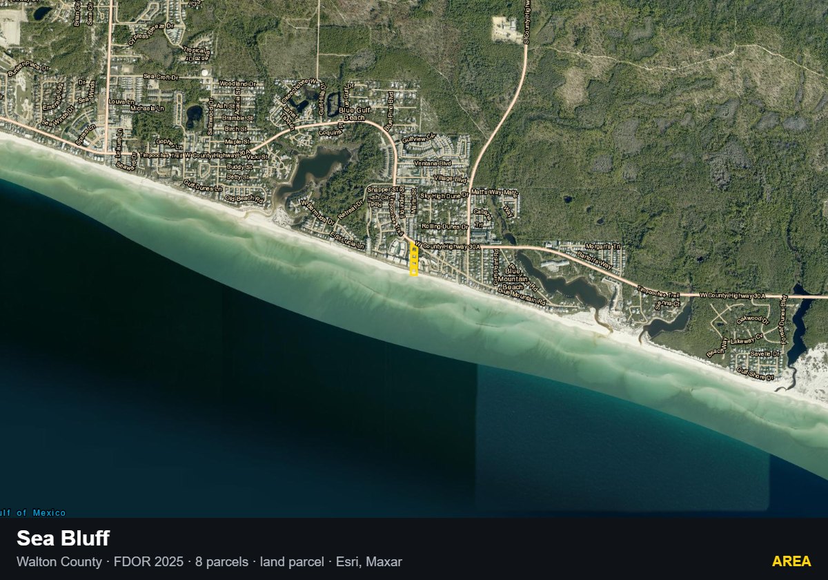 Sea Bluff — Area parcel record