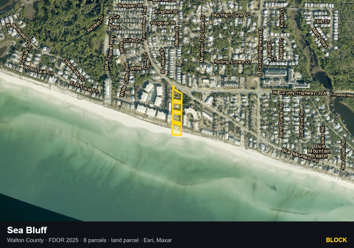 Sea Bluff — Block parcel record