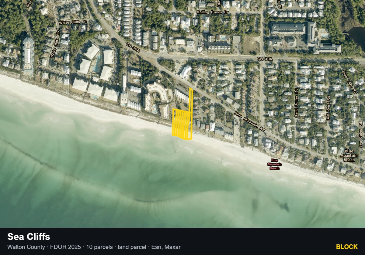 Sea Cliffs — Block parcel record