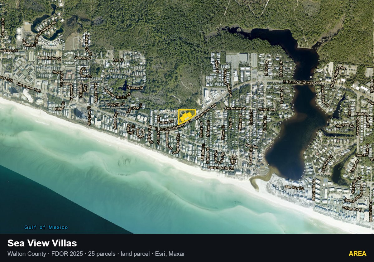 Sea View Villas — Area parcel record