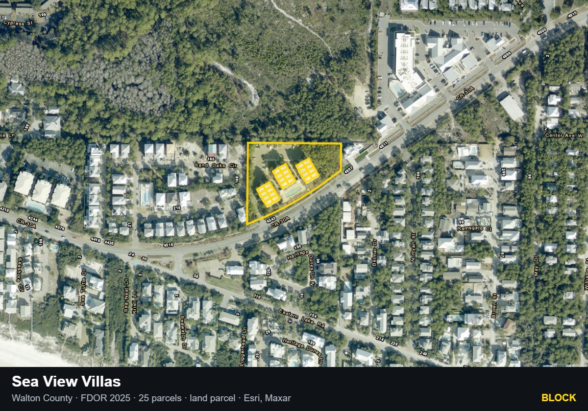 Sea View Villas — Block parcel record