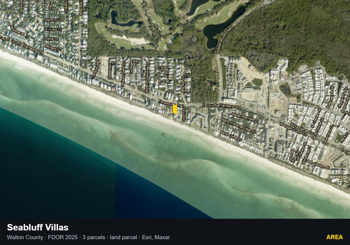 Seabluff Villas — Area parcel record
