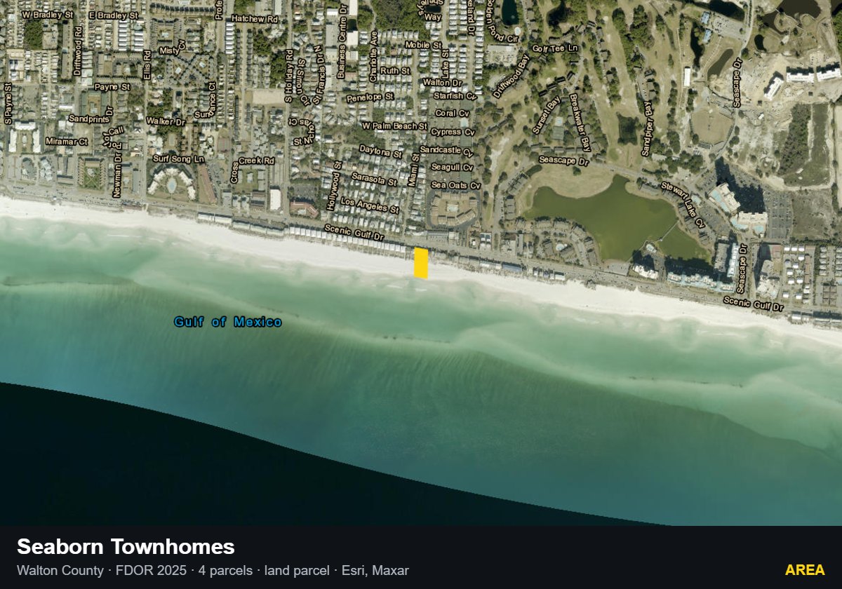 Seaborn Townhomes — Area parcel record