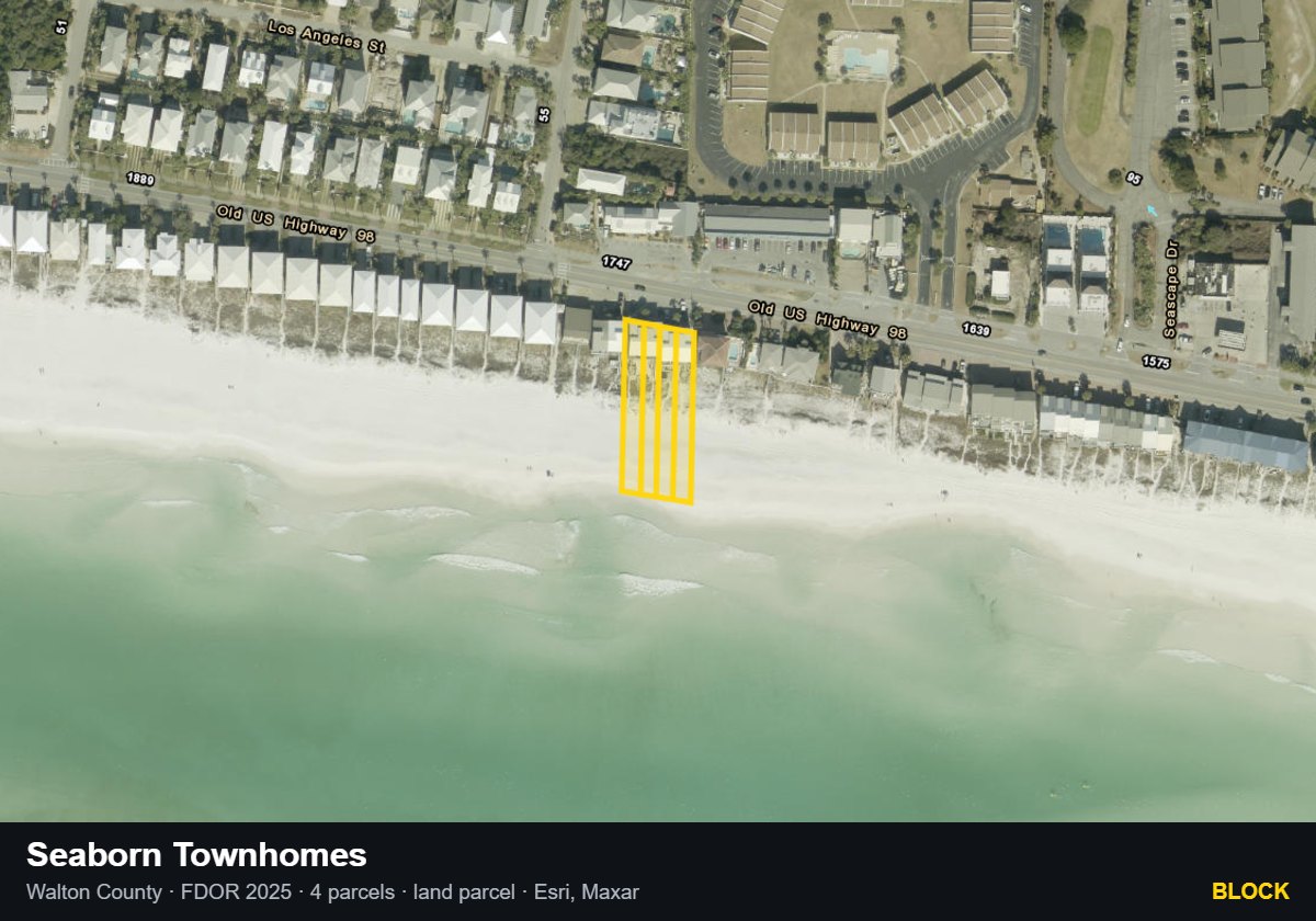 Seaborn Townhomes — Block parcel record
