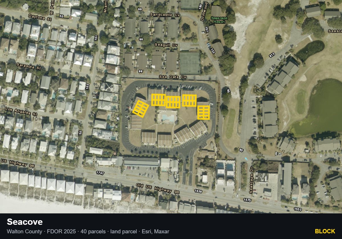 Seacove — Block parcel record