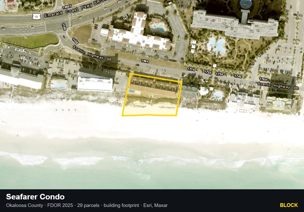 Seafarer Condo — Block parcel record