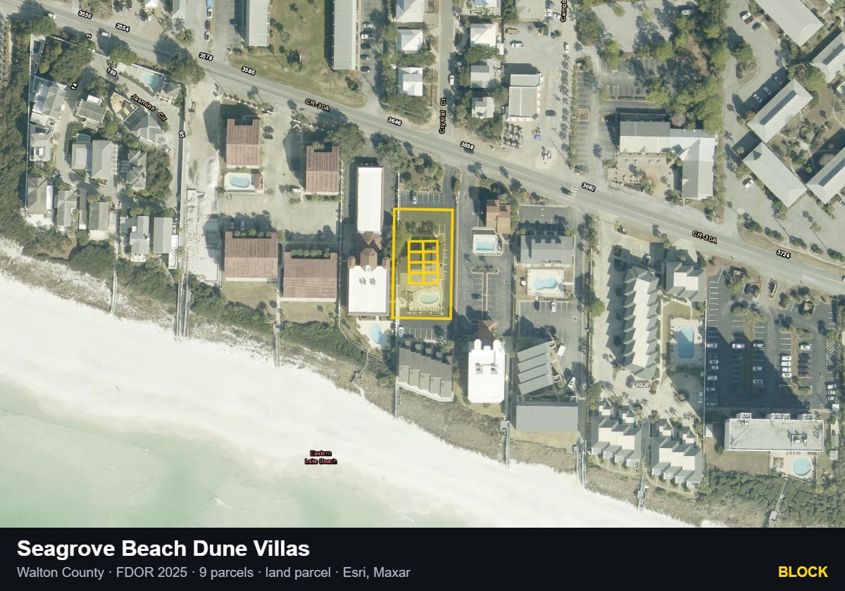 Seagrove Beach Dune Villas — Block parcel record