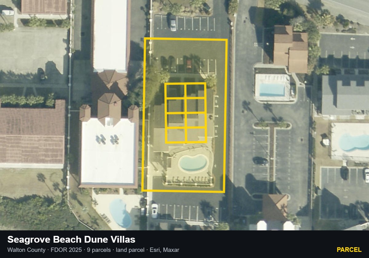 Seagrove Beach Dune Villas — Parcel parcel record