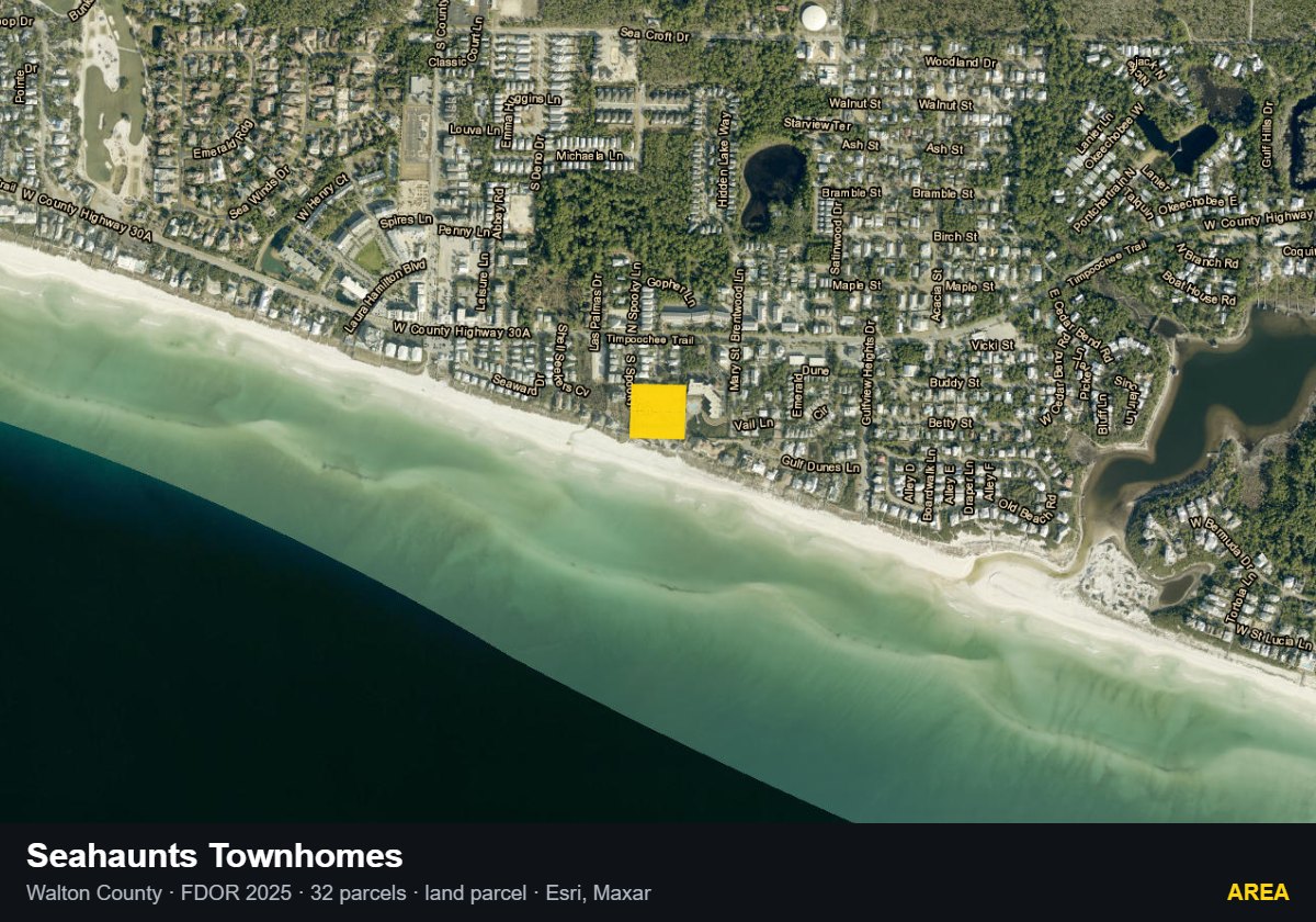 Seahaunts Townhomes — Area parcel record