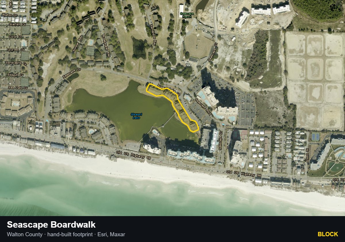 Seascape Boardwalk — Block parcel record