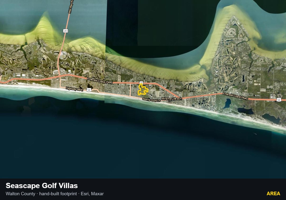 Seascape Golf Villas — Area parcel record