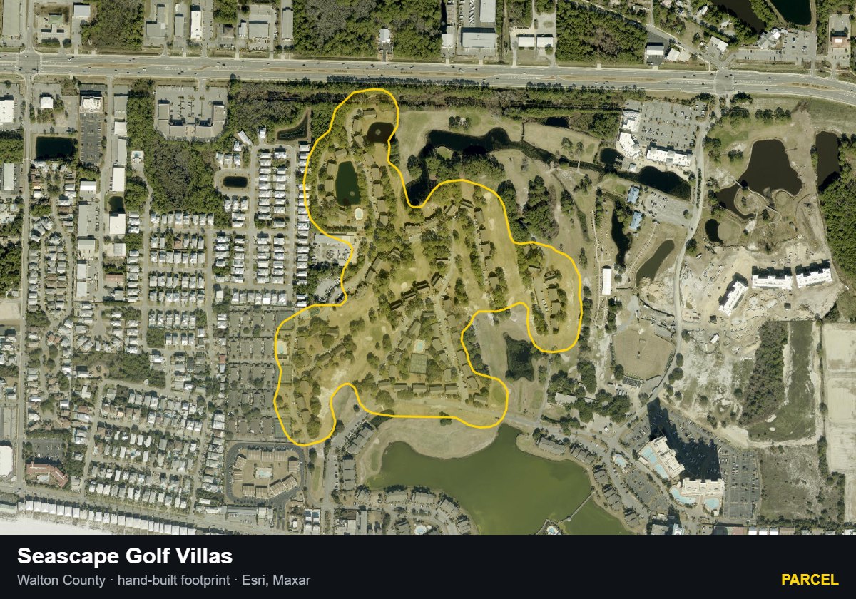 Seascape Golf Villas — Parcel parcel record