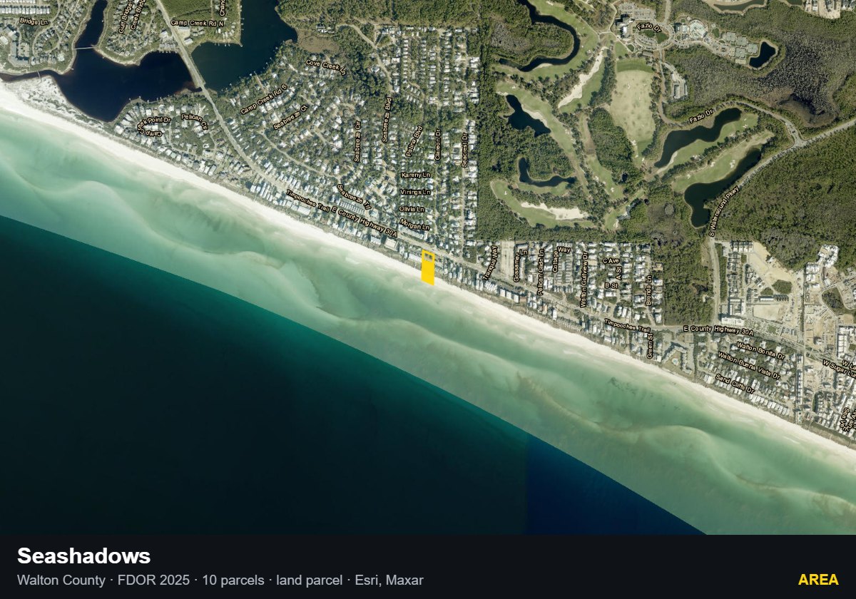 Seashadows — Area parcel record