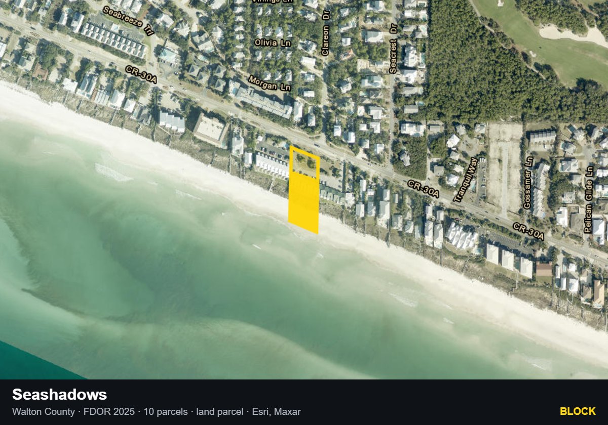 Seashadows — Block parcel record