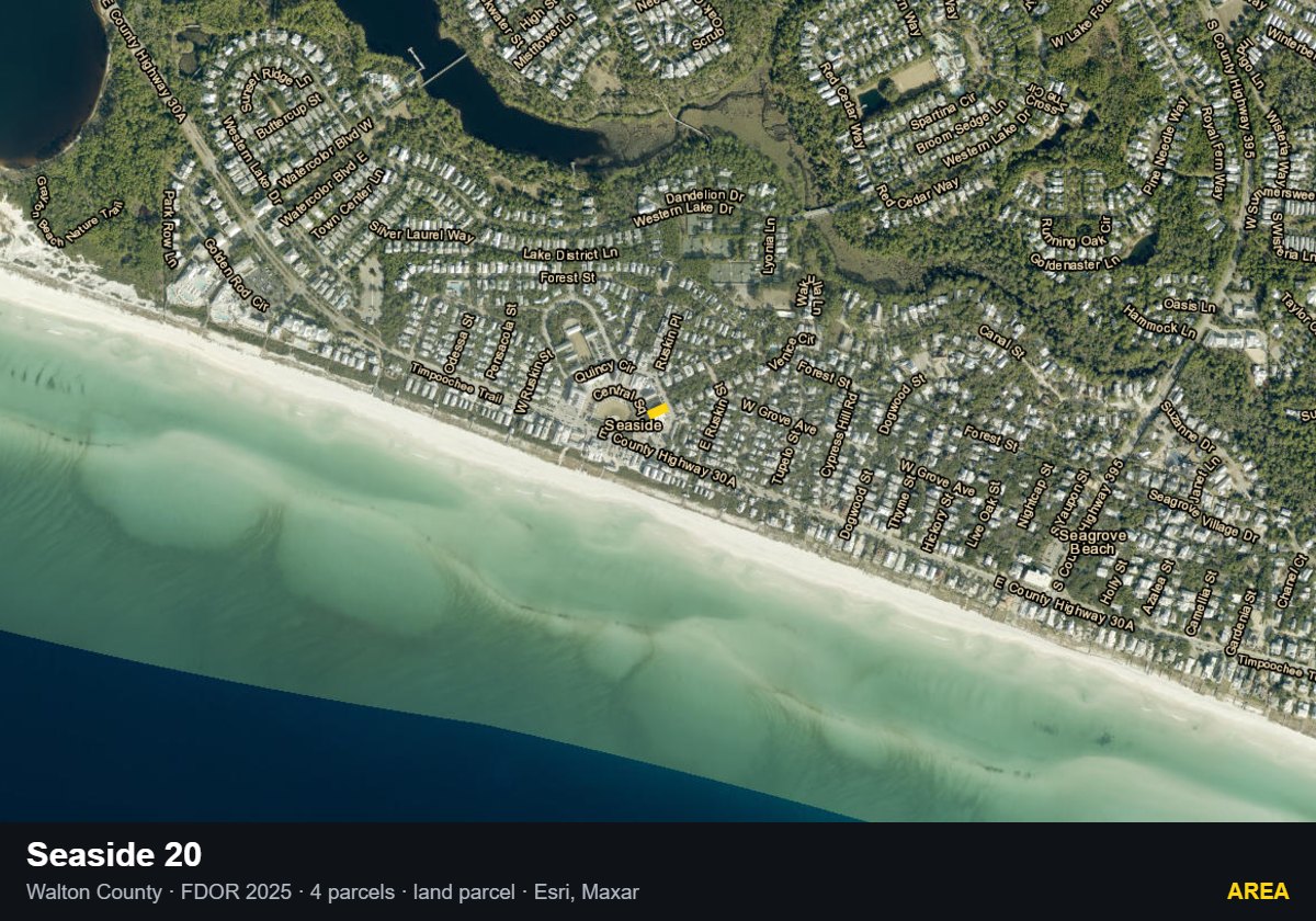 Seaside 20 — Area parcel record