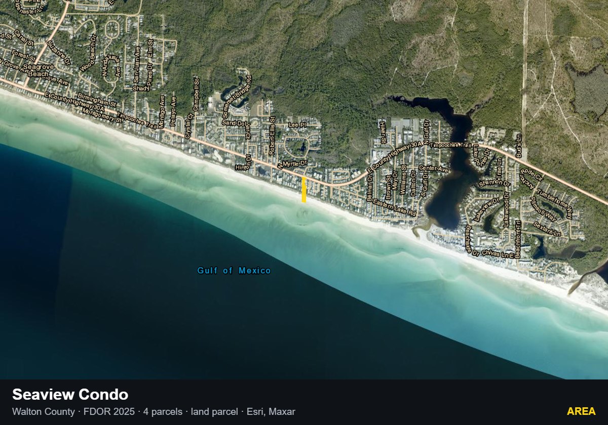 Seaview Condo — Area parcel record