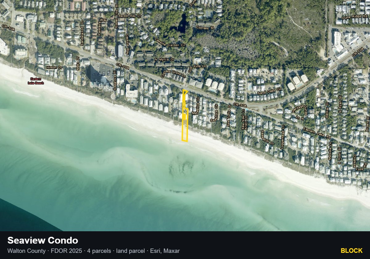 Seaview Condo — Block parcel record