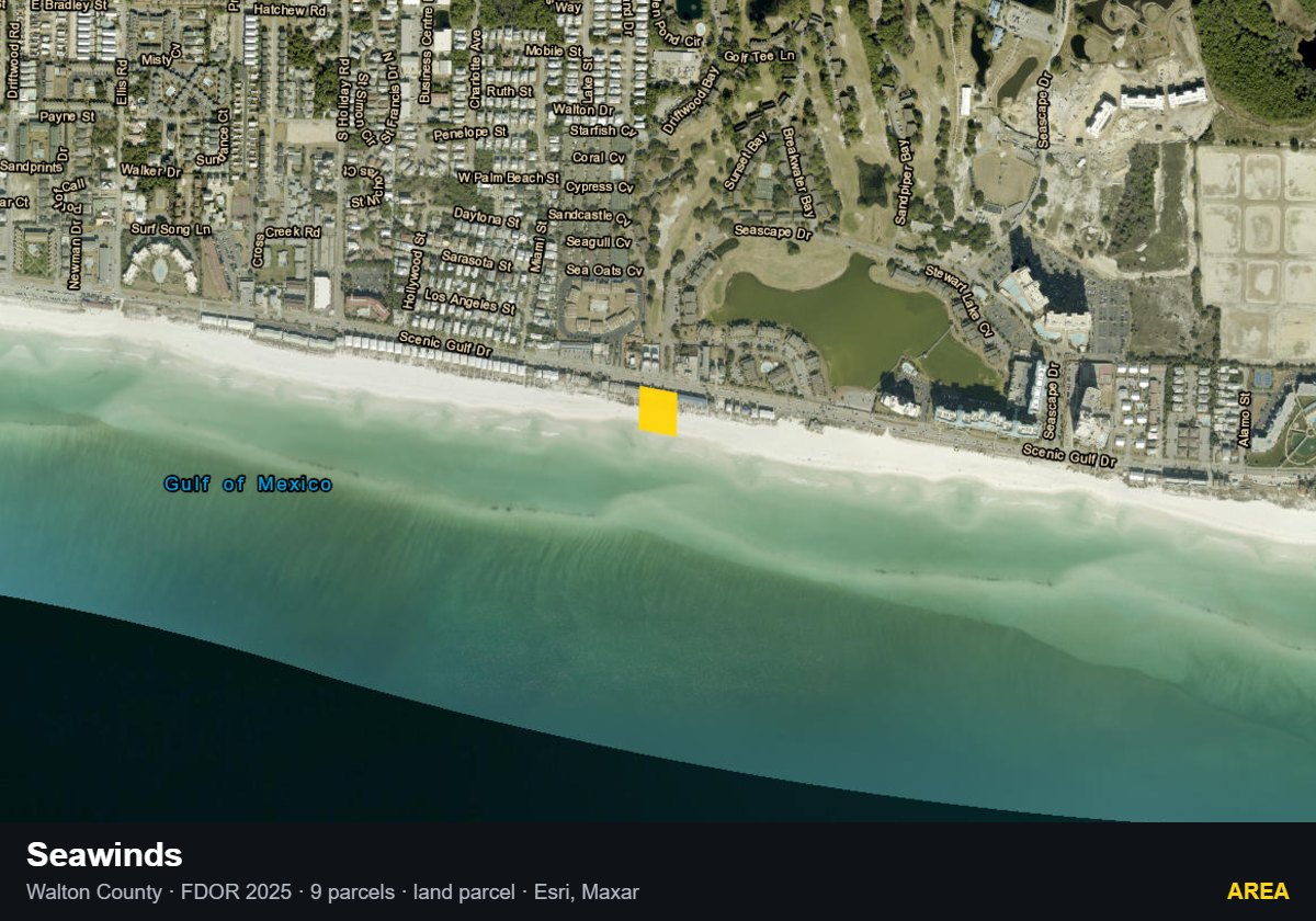 Seawinds — Area parcel record