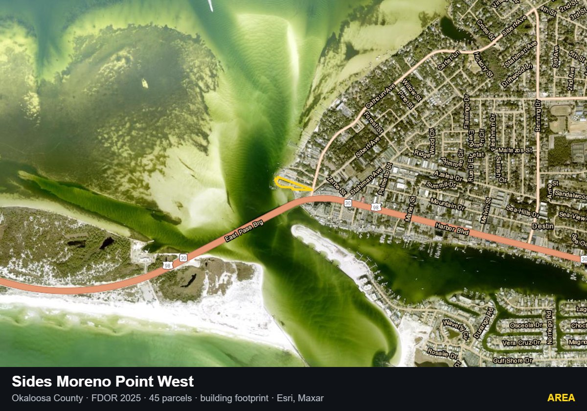 Sides Moreno Point West — Area parcel record