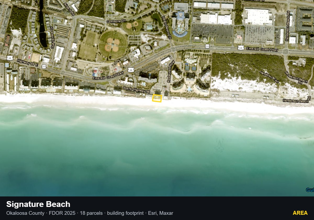 Signature Beach — Area parcel record