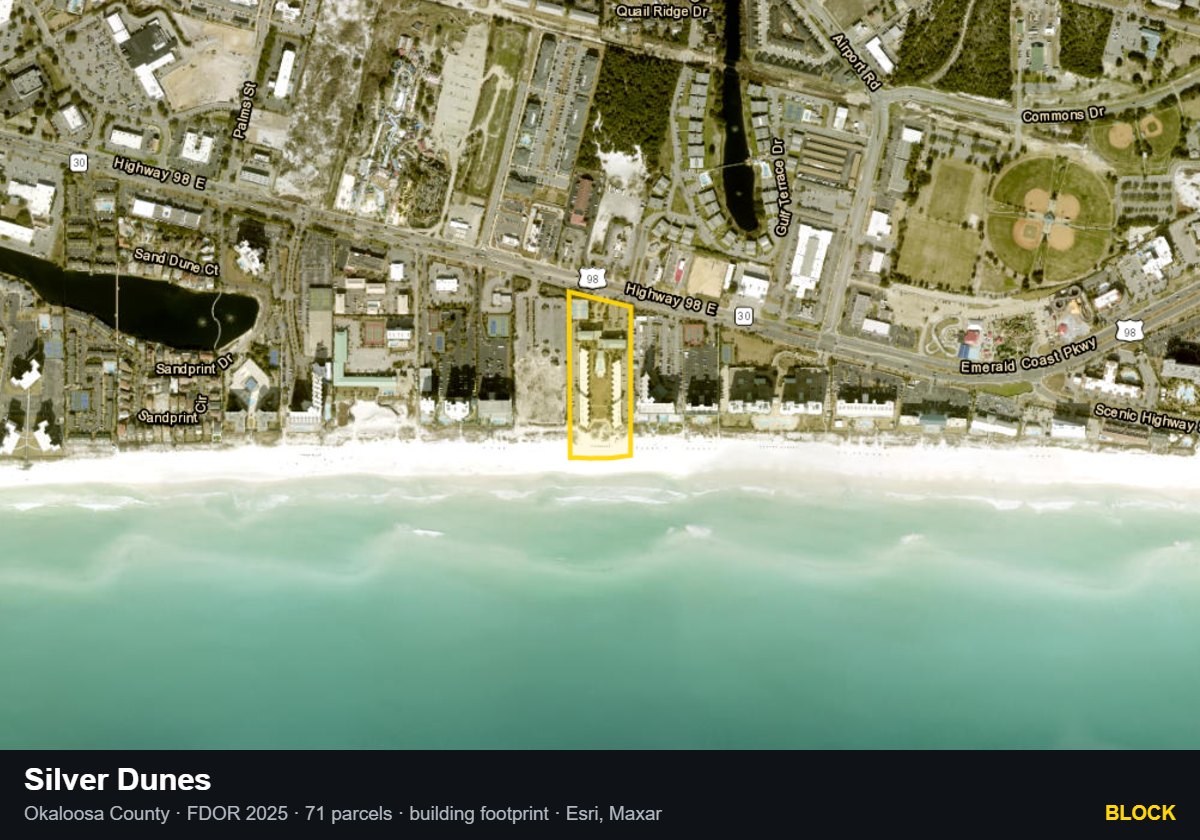 Silver Dunes — Block parcel record