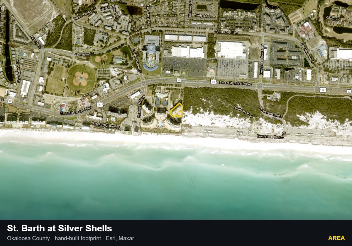 St. Barth at Silver Shells — Area parcel record