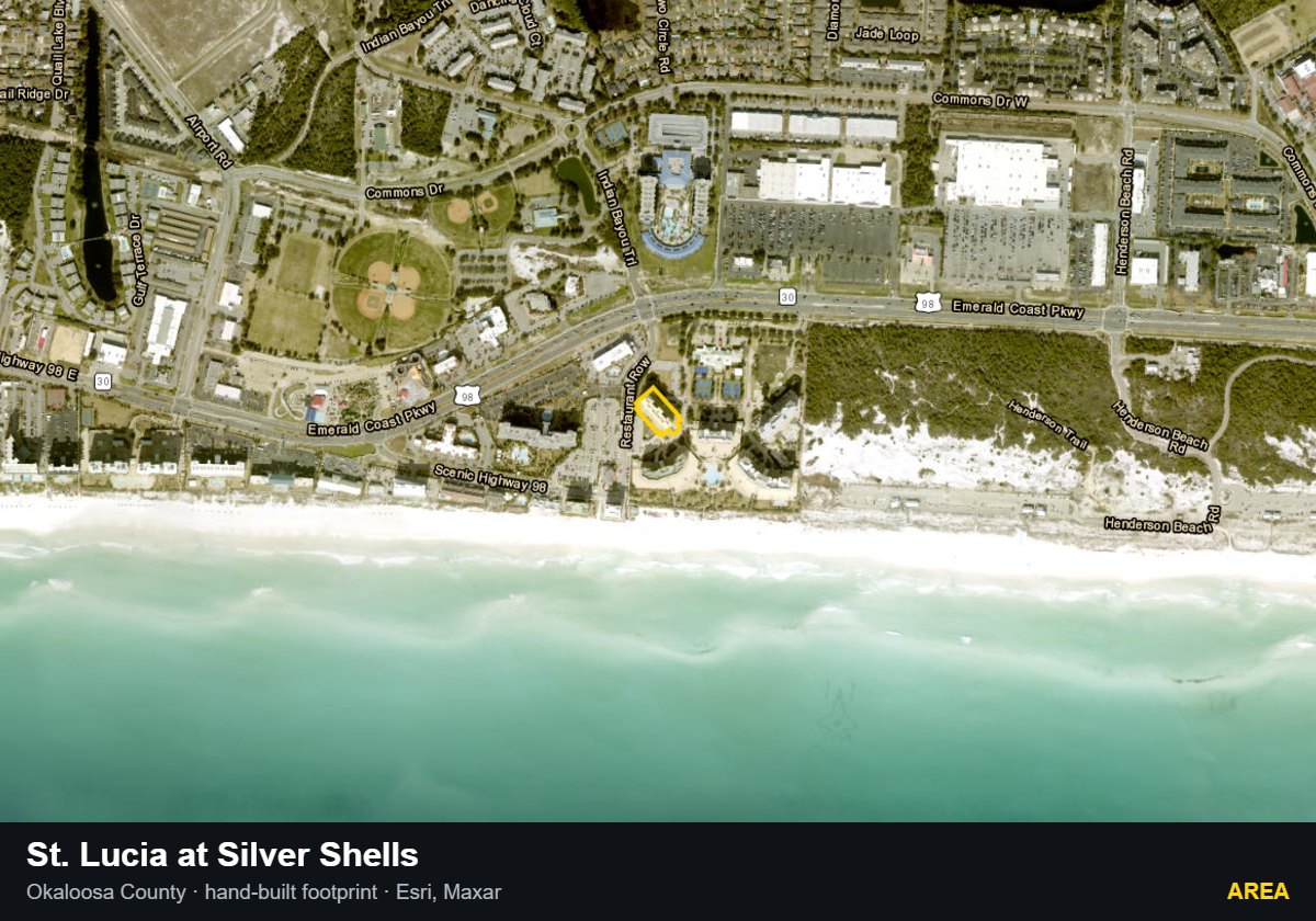 St. Lucia at Silver Shells — Area parcel record