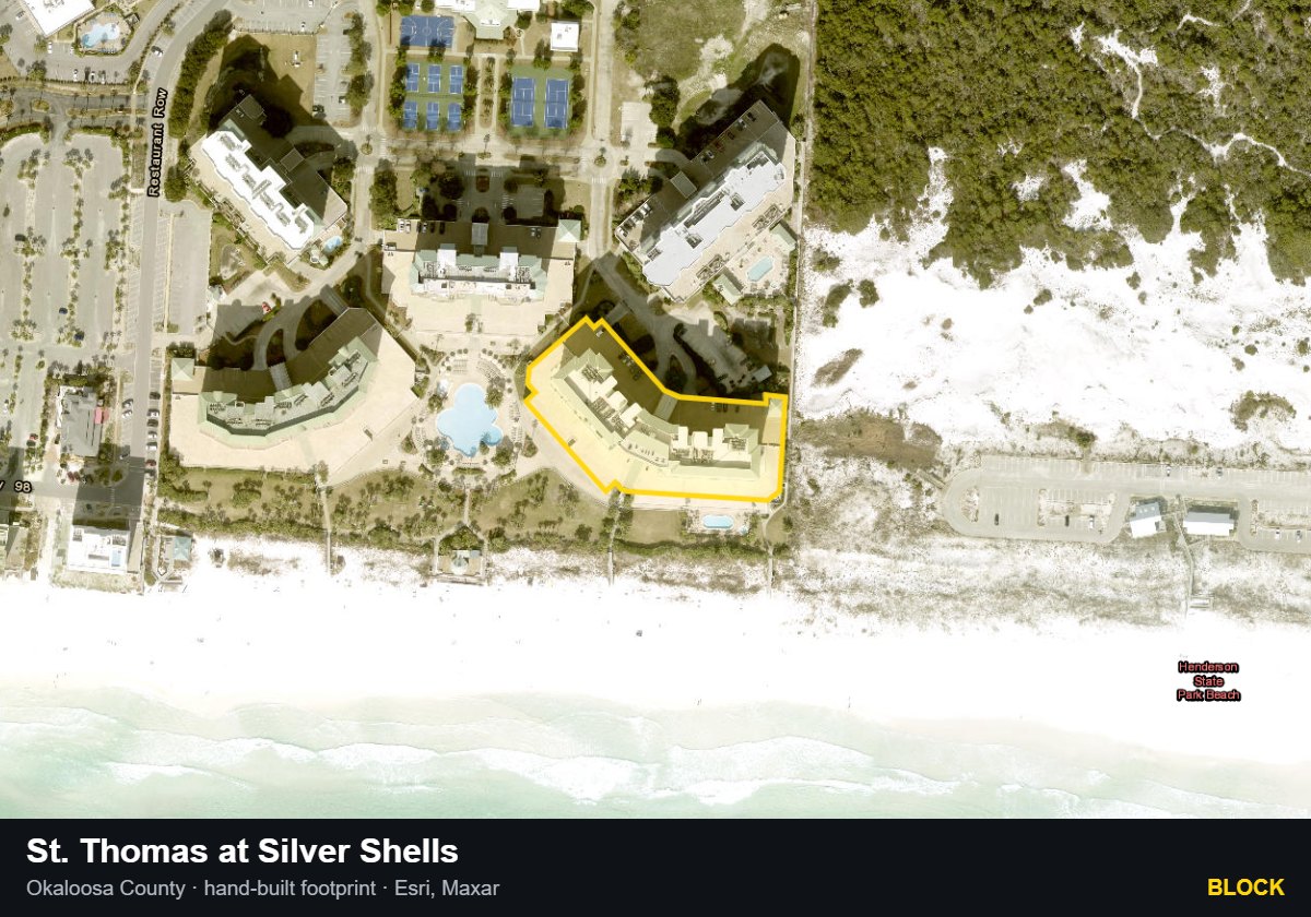 St. Thomas at Silver Shells — Block parcel record