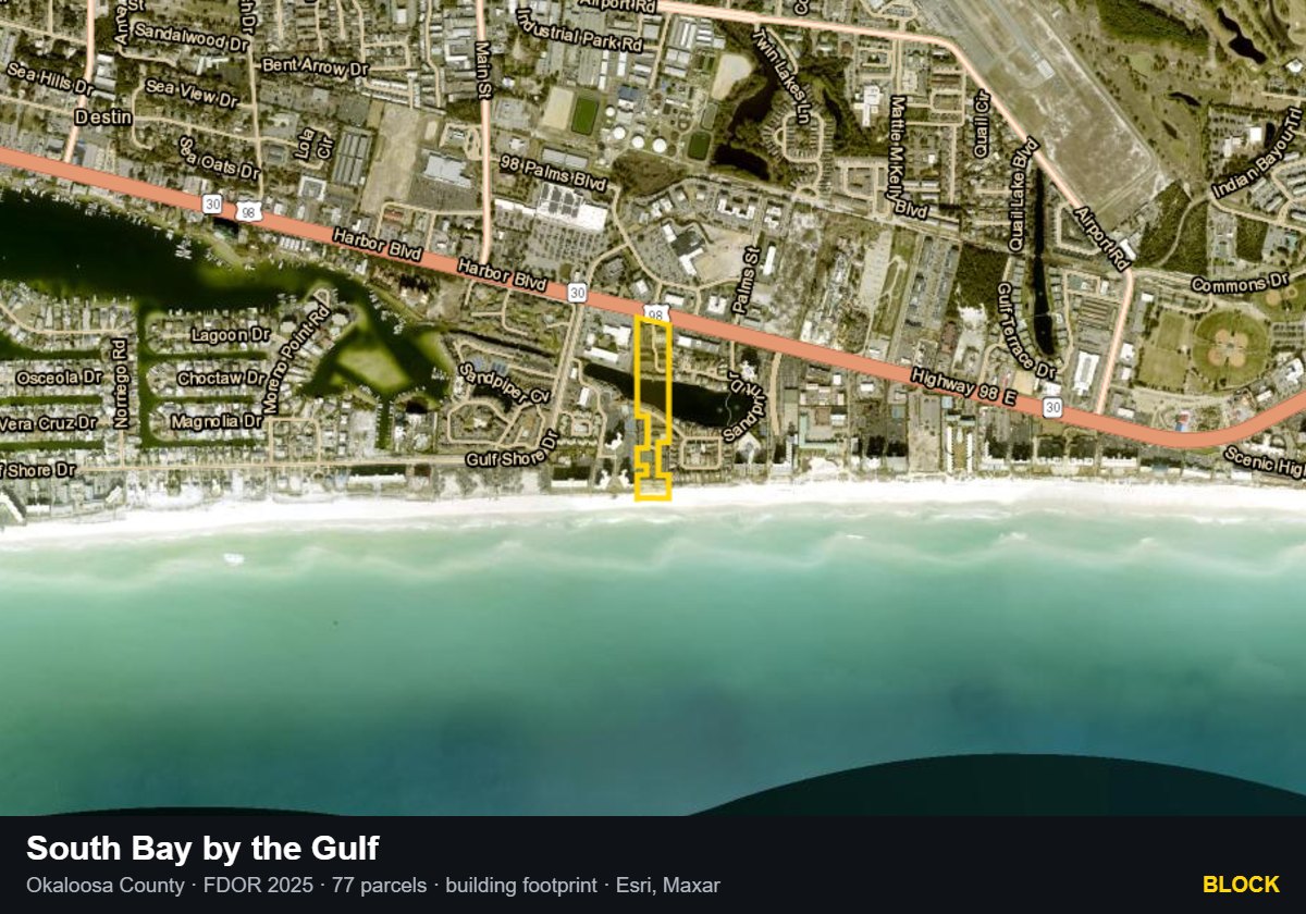 South Bay by the Gulf — Block parcel record
