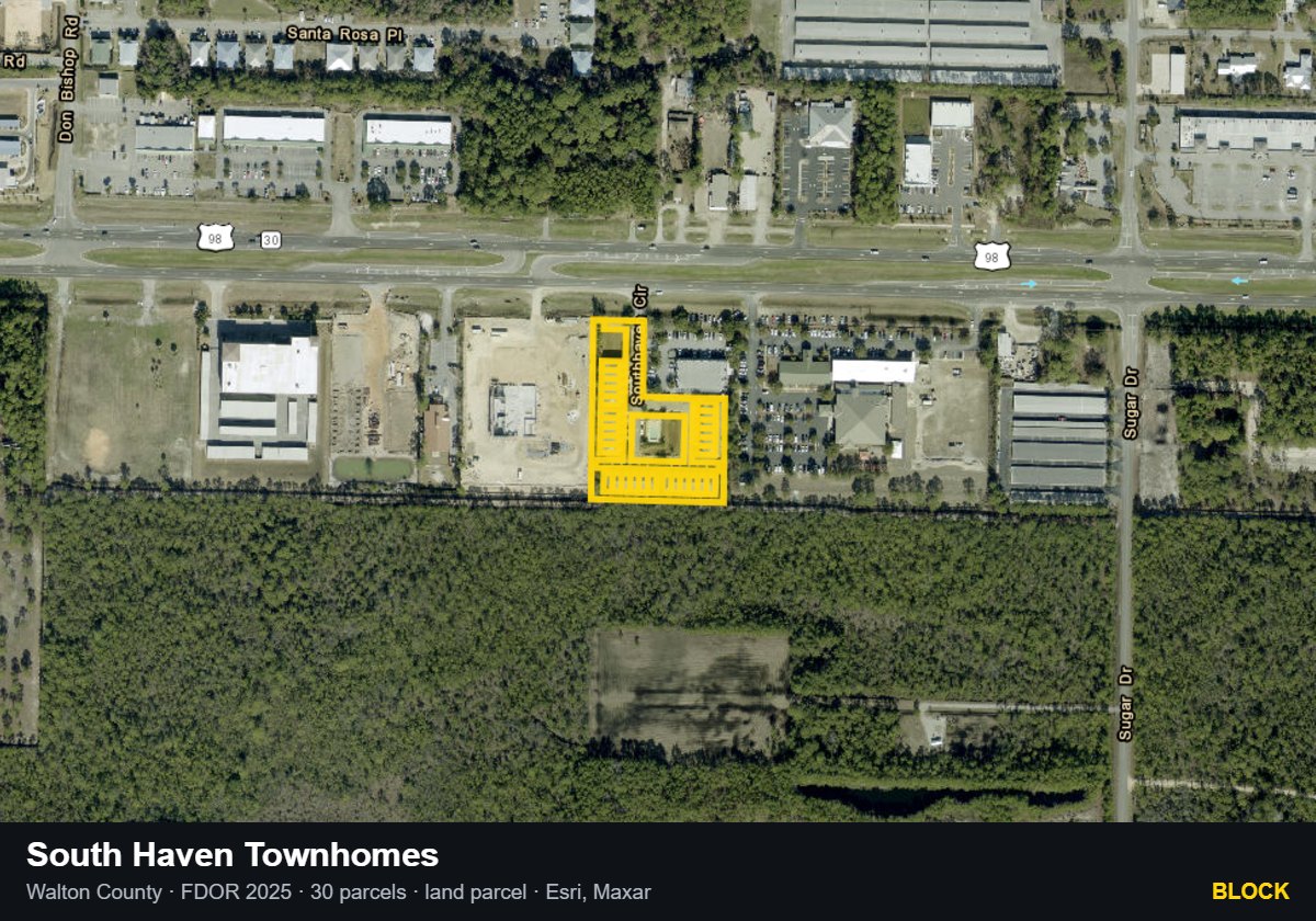 South Haven Townhomes — Block parcel record